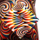 Cameron Burns - Worked Jammer Tube - Fire & Blue w/ Black - The Cave