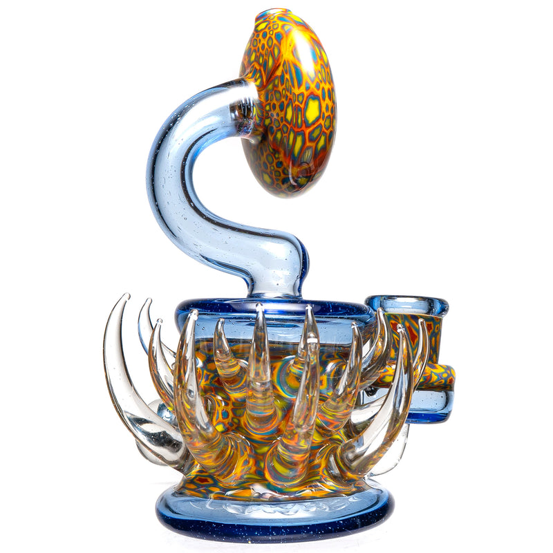 Freeek Glass x EON Glass - Horn Jammer - UV Blue Dreamingo & UV Lucy - The Cave