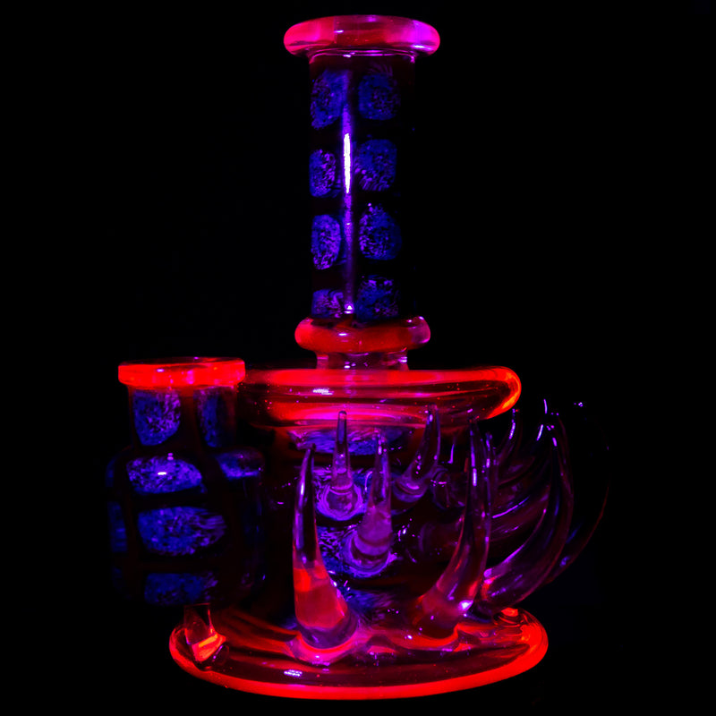 Freeek Glass x EON Glass - Horn Jammer Tube - UV Electric Flamingo - The Cave