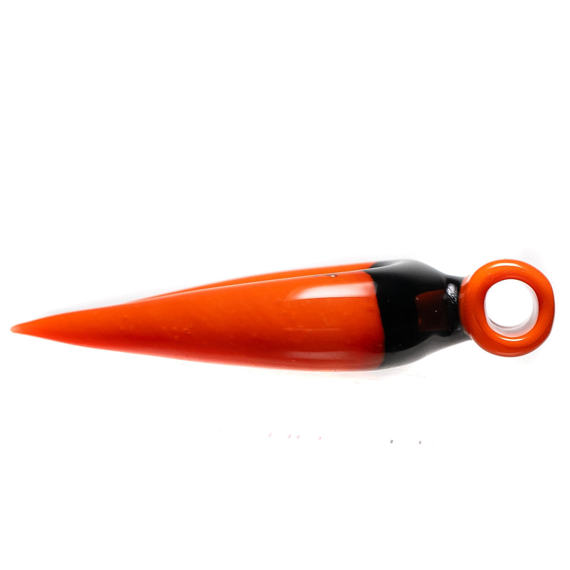 Aaron Vigil - Horn Pendant - Sunburst Orange & Black - The Cave