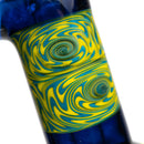 Red Nose Glass - Worked Bubbler - Cobalt - The Cave