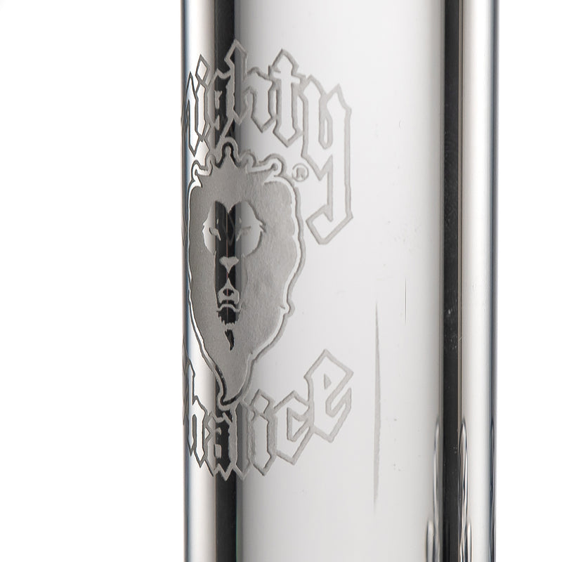 Mighty Chalice - 15" Band Beaker - 40x7 - Blue w/ Fire Linework - The Cave