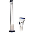 Mighty Chalice - 15" Band Beaker - 40x7 - Blue w/ Fire Linework - The Cave