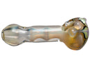 Justice Brown Glass - Fume Spoon Pipe - Green Pink Flower - The Cave