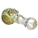 Justice Brown Glass - Fume Spoon Pipe - Green Black Flower - The Cave
