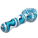 Justice Brown Glass - Worked Spoon Pipe - Ice - The Cave