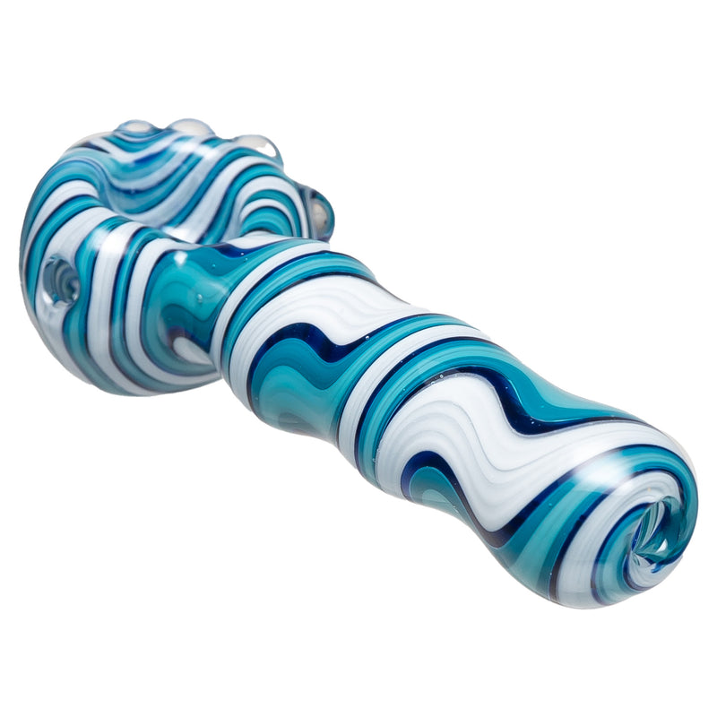 Justice Brown Glass - Worked Spoon Pipe - Ice - The Cave