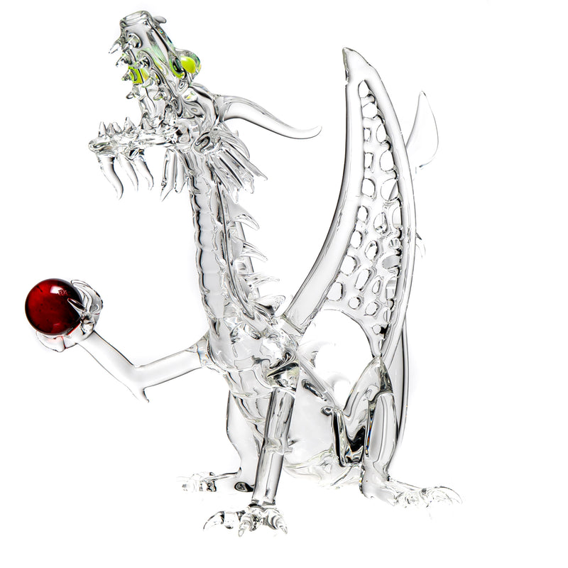 Scoz Glass - Dragon - Clear w/ Slyme Eyes - The Cave