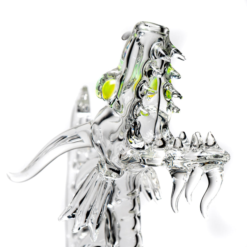 Scoz Glass - Dragon - Clear w/ Slyme Eyes - The Cave