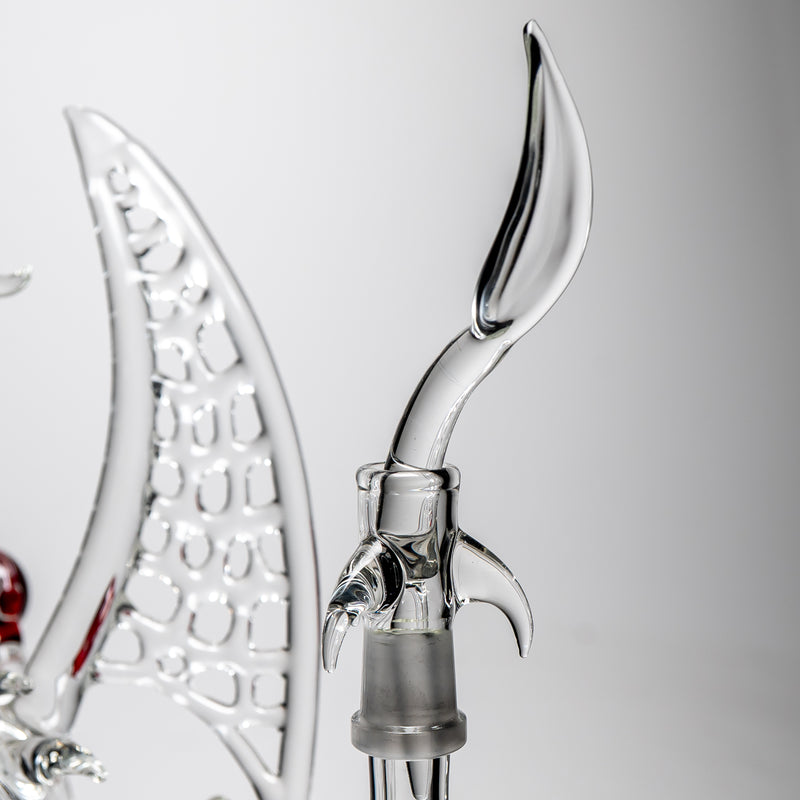 Scoz Glass - Dragon - Clear w/ Slyme Eyes - The Cave