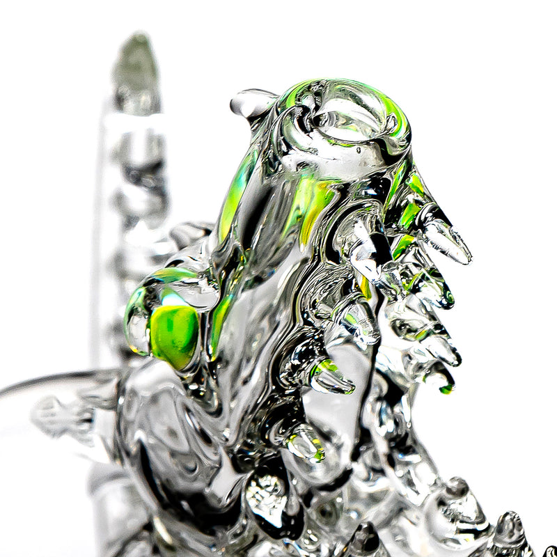 Scoz Glass - Dragon - Clear w/ Slyme Eyes - The Cave