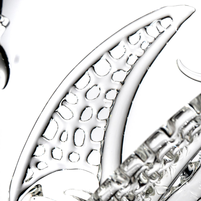 Scoz Glass - Dragon - Clear w/ Slyme Eyes - The Cave