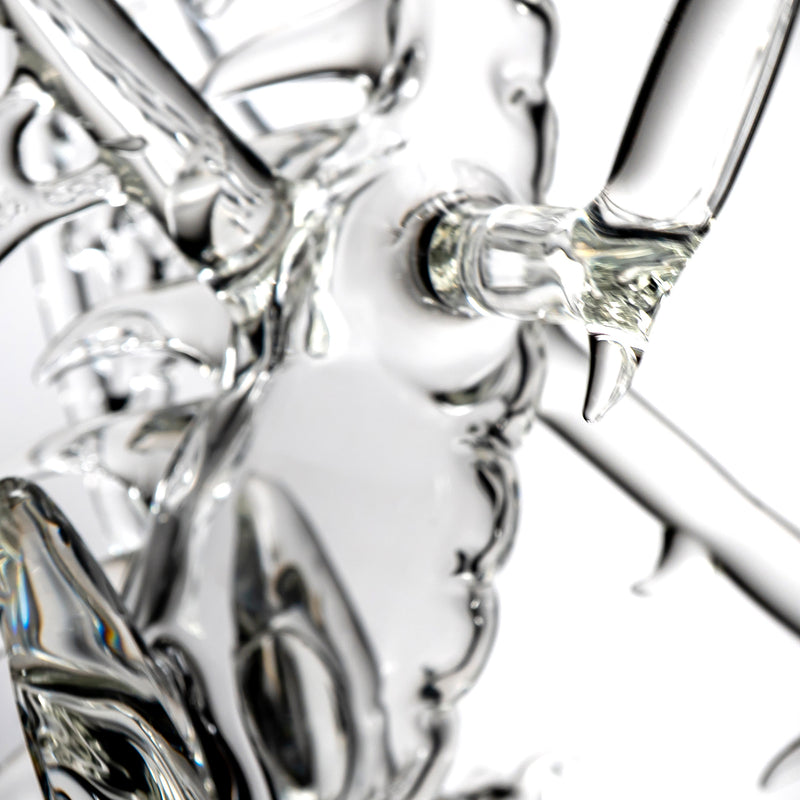 Scoz Glass - Dragon - Clear w/ Slyme Eyes - The Cave