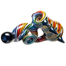 Carsten Carlile - Worked Horn Bubbler - Rainbow - The Cave