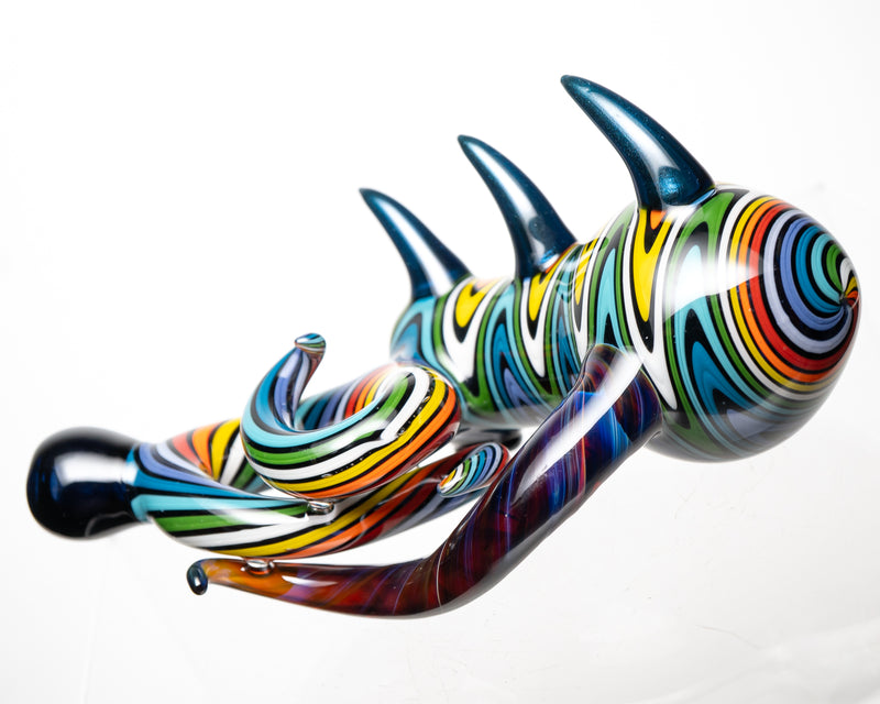 Carsten Carlile - Worked Horn Bubbler - Rainbow - The Cave