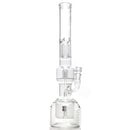 HiSi Glass - 19" - Double Geyser Perc Beaker - The Cave