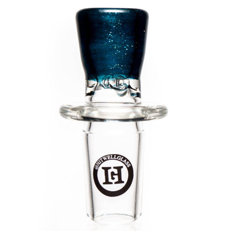 Hitwell Glass - Martini Slide - 3 Hole - 18mm - Blue Stardust - The Cave