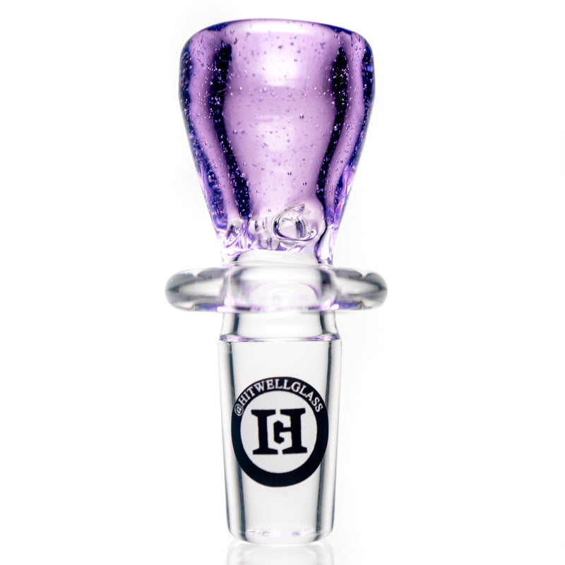 Hitwell Glass - Martini Slide - 3 Hole - 14mm - Purple Rain - The Cave