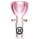 Hitwell Glass - Push Bowl Slide - 14mm - Pink Lollipop - The Cave