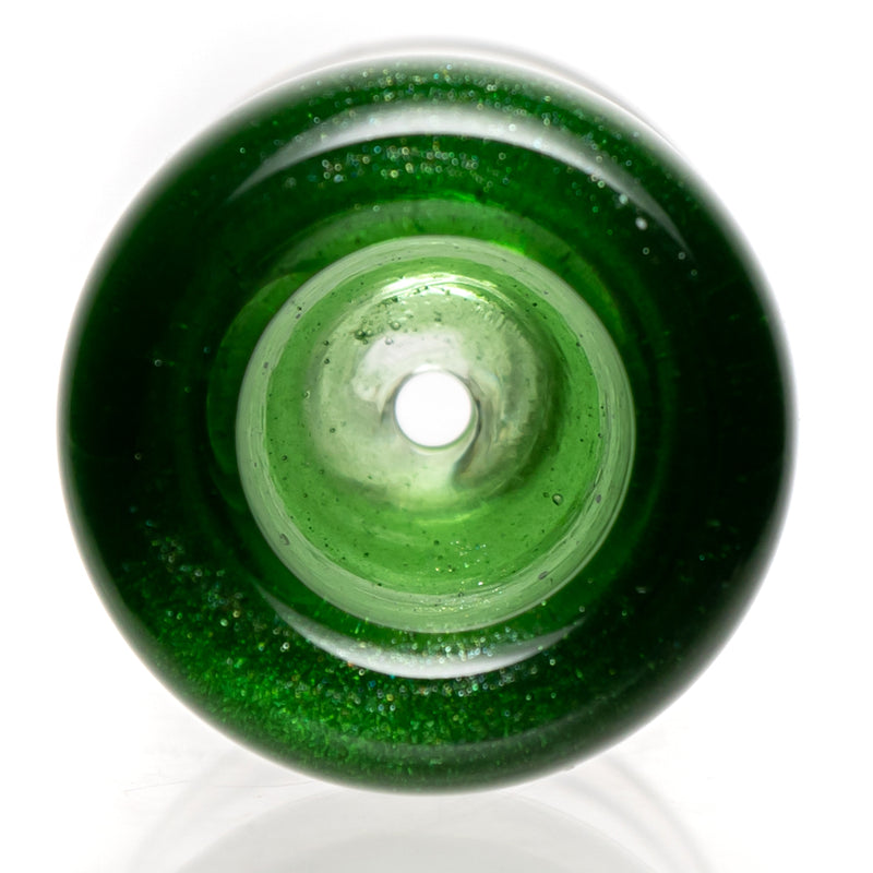 Hitwell Glass - Push Bowl Slide - 18mm - Green Stardust - The Cave
