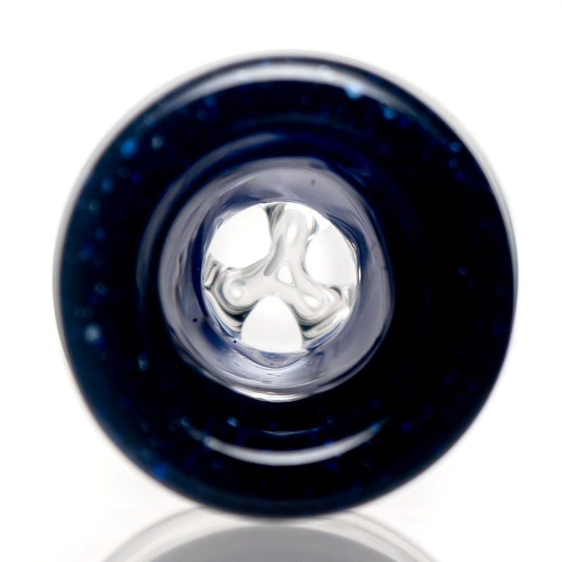 Hitwell Glass - Martini Slide - 3 Hole - 14mm - Blue Blizzard - The Cave