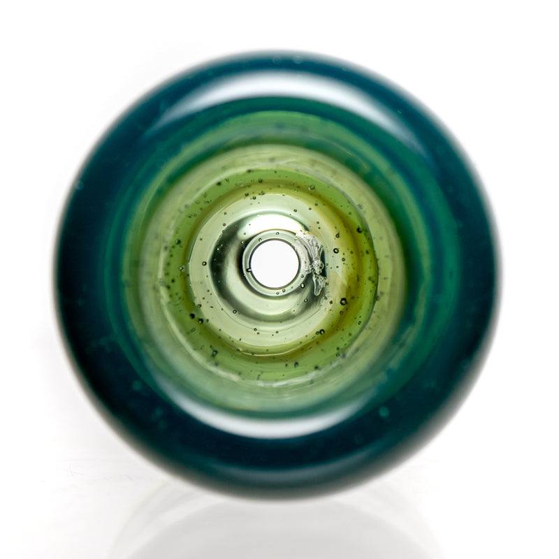 Hitwell Glass - Push Bowl Slide - 14mm - Blue Green - The Cave