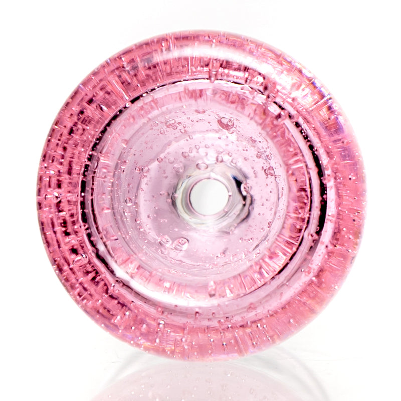 Hitwell Glass - Push Bowl Slide - 14mm - Pink Lollipop - The Cave