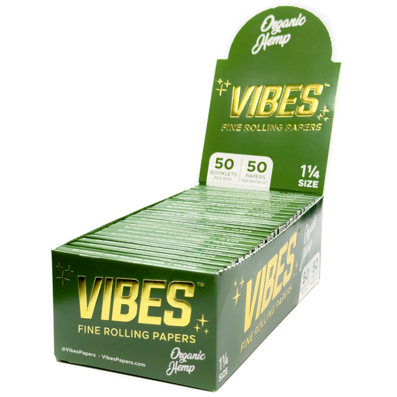 Vibes - 1.25 Organic Hemp - 50 Paper Booklet - 50 Pack Box - The Cave
