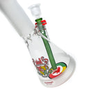 Illadelph - Medium Beaker - Frosted - Rasta & White - The Cave