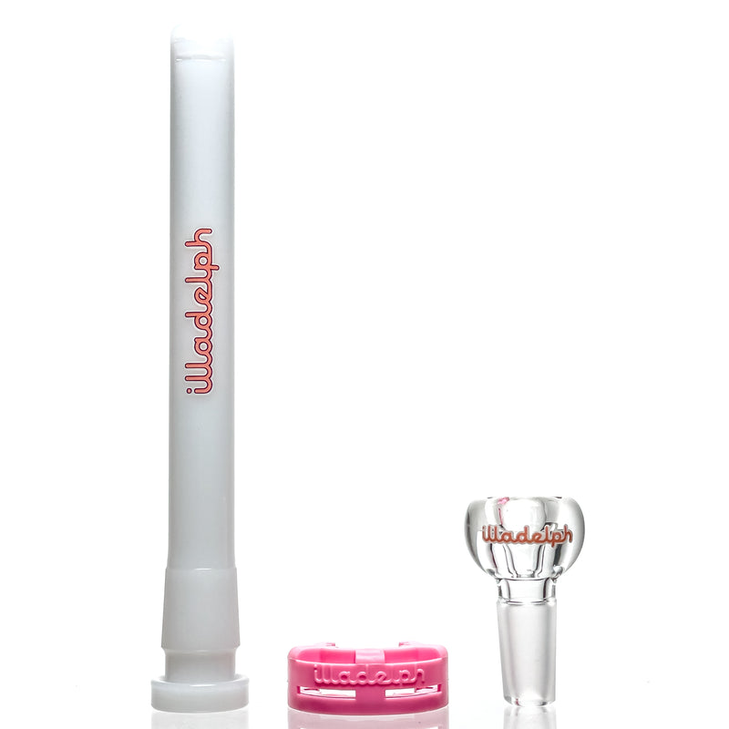 Illadelph - Tall Beaker - Pink & White 5mm - The Cave