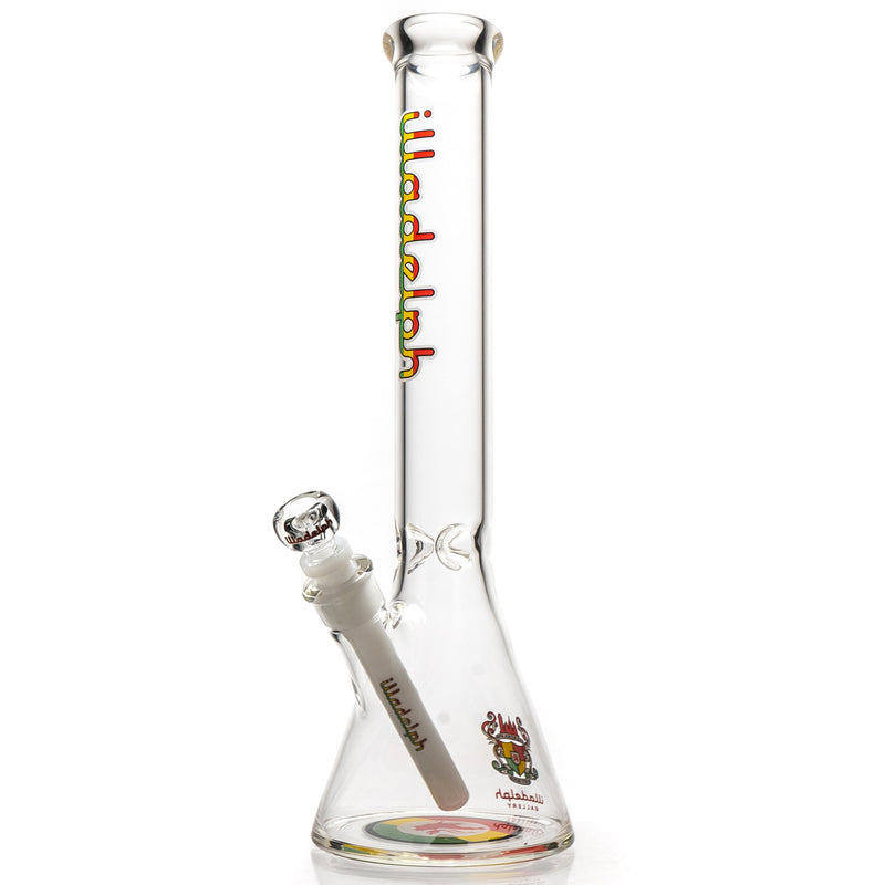 Illadelph - Short Beaker - Rasta & White 5mm - The Cave