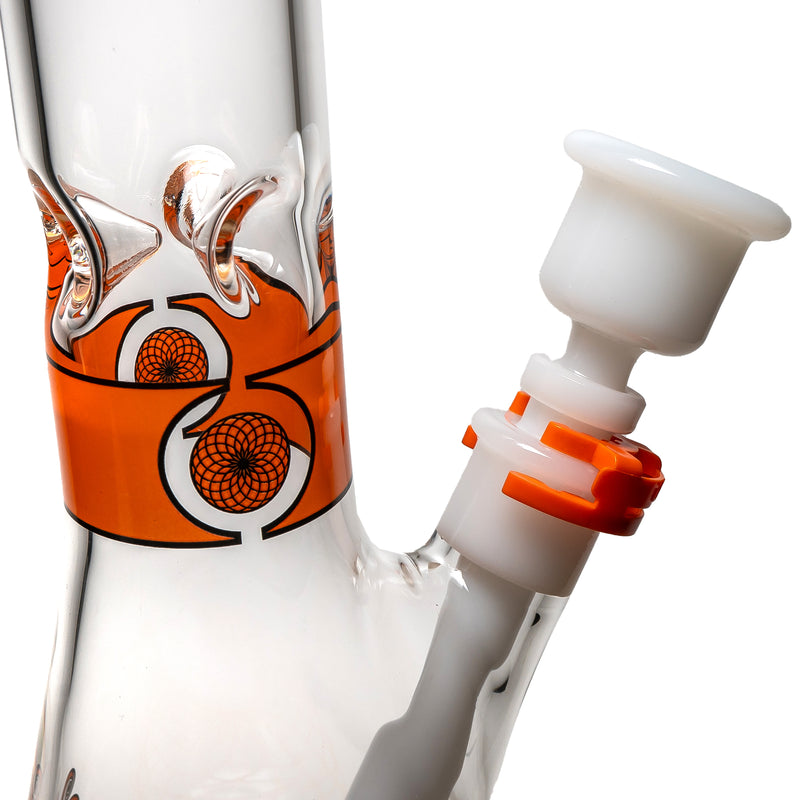 Illadelph - Medium Beaker - Signature Series - Orange & White - The Cave