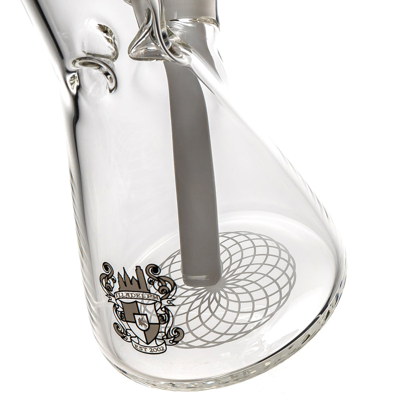 Illadelph - 45mm Beaker - White on White - The Cave