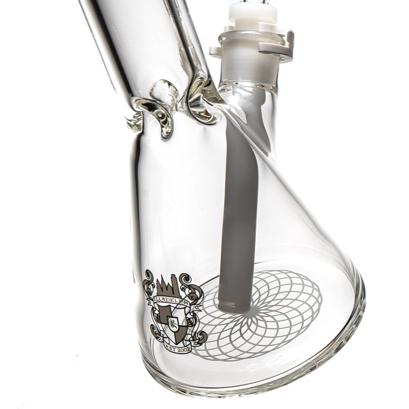 Illadelph - Mini Beaker - White on White 7mm - The Cave