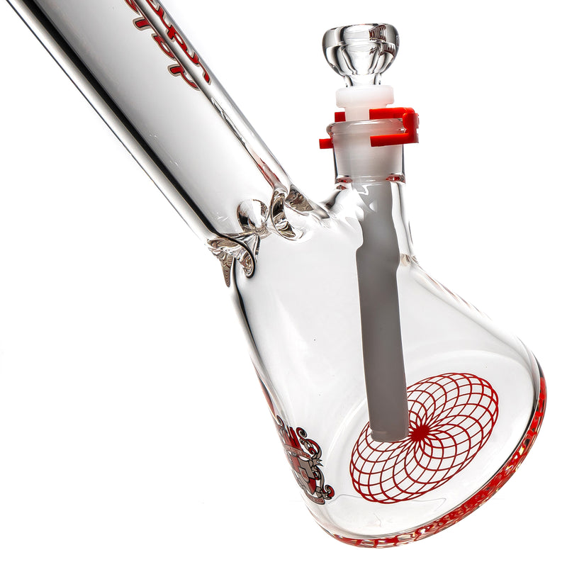 Illadelph - Mini Beaker - Red & White 7mm - The Cave