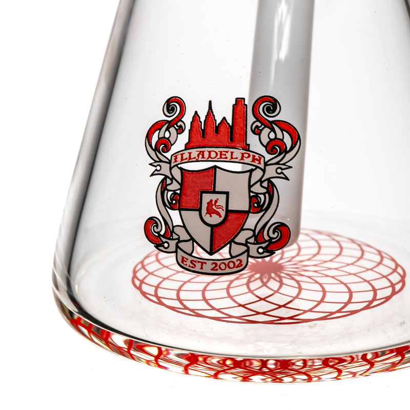 Illadelph - Mini Beaker - Red & White 7mm - The Cave