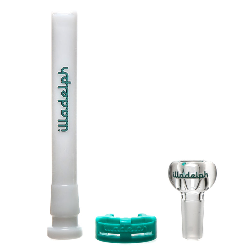 Illadelph - Mini Beaker - Teal & White 7mm - The Cave