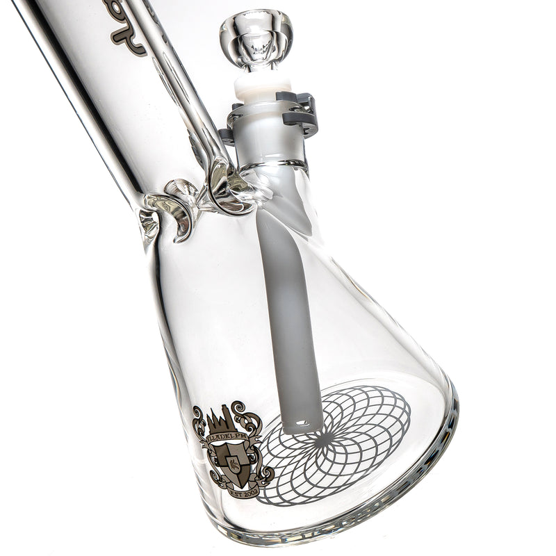 Illadelph - Mini Beaker - Gray & White 7mm - The Cave