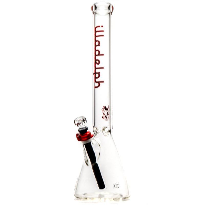 Illadelph - Medium Beaker - 7mm - Black & Red Label - The Cave