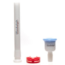 Illadelph - Tall Beaker - Frosted Signature Series - Red & Black Label w/ Blue Band - The Cave