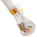 Illadelph - Medium Beaker - Frosted Signature Series - Rasta & White - The Cave