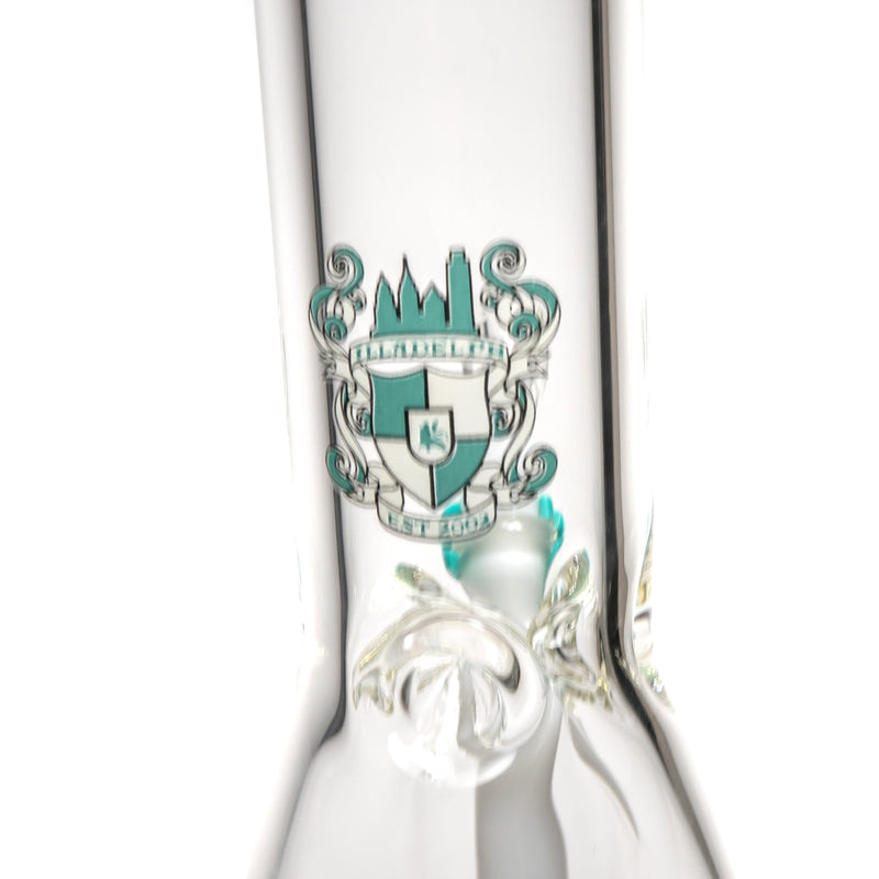 Illadelph - Medium Beaker - 7mm - Teal & White Label - The Cave
