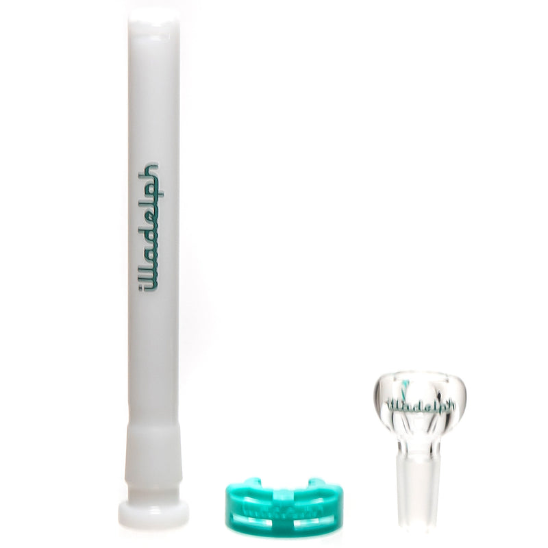 Illadelph - Medium Beaker - 7mm - Teal & White Label - The Cave