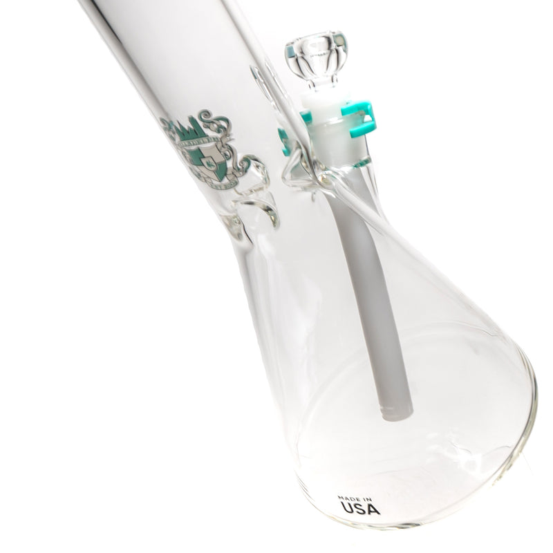 Illadelph - Tall Beaker - Teal & White Label - The Cave