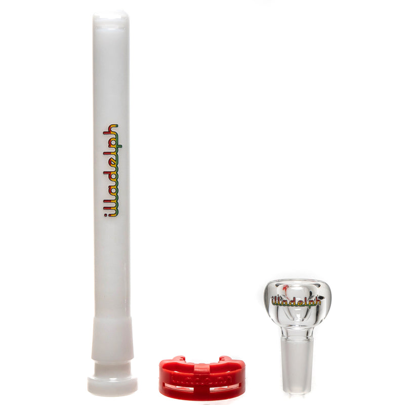 Illadelph - Tall Beaker - Rasta & White Label - The Cave