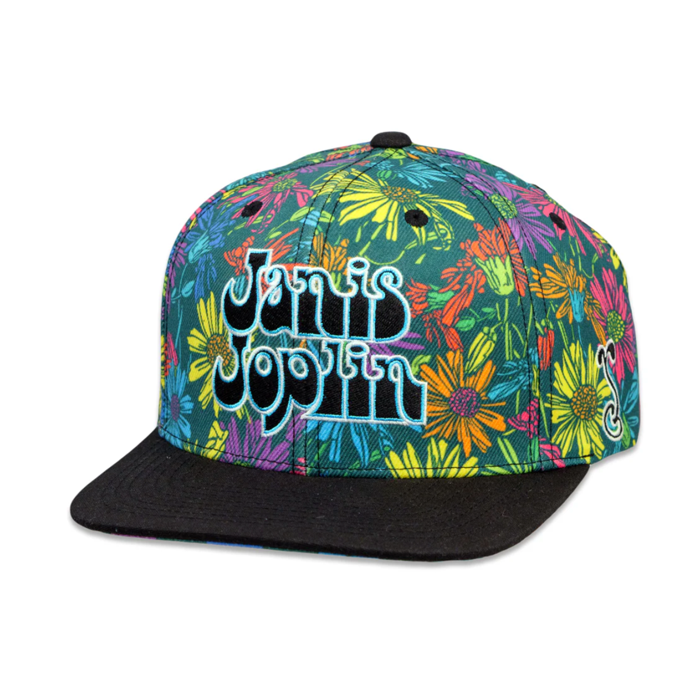 Grassroots - Janis Joplin Rainbow Daisies Snapback Hat - Large/XL - The Cave