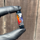 KJH Glass - Glass Tip - Blue - Black/White/Fire/Blue