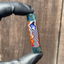 KJH Glass - XL Glass Tip - Aqua - Fire/Ice/Purple