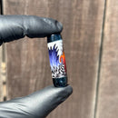 KJH Glass - Glass Tip - Blue - Black/White/Fire/Blue