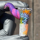KJH Glass - Martini Slide W/ Worked Joint - 4-Hole - 14mm - Elemental Jailhouse